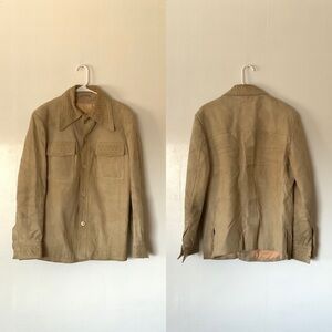 Vintage weaved light leather jacket